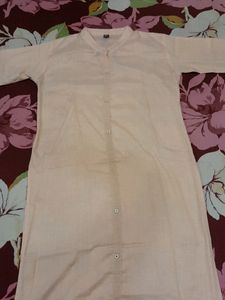 Light Peach Cotton Kurta