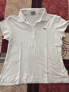 Puma White Polo T-Shirt