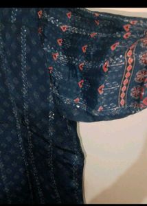 Teal Sequin Kurti multicolour 2xl kurta