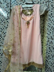 Elegant Pink Heavy Sharara Suit