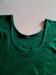 Green Readymade Saree Blouse with Earing