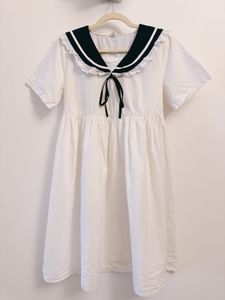 BABYDOLL Sailor Style White Dress