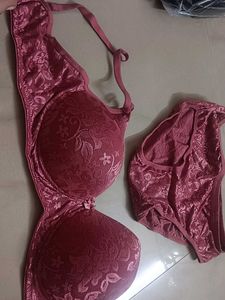 beautiful soft net bra &panty combo set