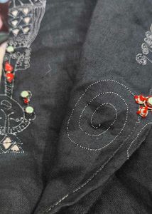 Luxury Brand AMPM Black Embroidered Kurti