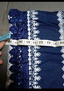 pakistani printed blue dress