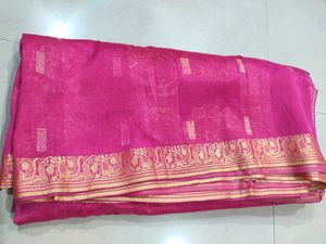 Pink Colored Beautiful Saree 💕