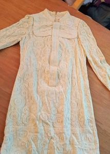 Off White Winter Lace Dress