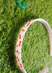 Cherry Print Headband With Free Small Ring Gift🎁