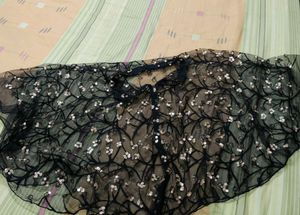Black Crop Top With Ponchu