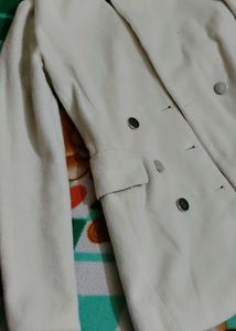 Cream Colour Blazer| Length= 28