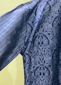Silk Sherwani Style Kurta Set