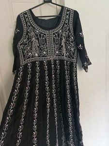 Black Chikenkari Kurti