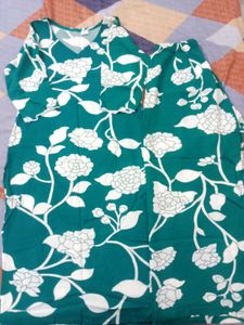 green floral cord set