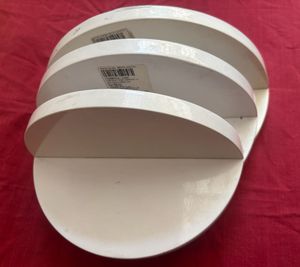 3 Combo Half Moon Shelves (White)