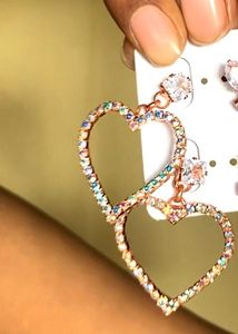 Mismatched Rhinestone Earrings