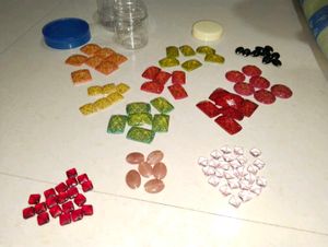 Stones buttons and beads ...Craft Supplies Lot