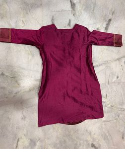 Pink Kurti with Gold Detail