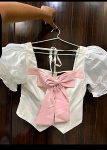 White Puff Sleeve Top