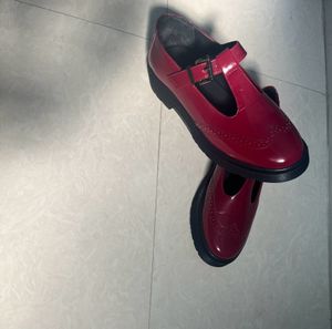 Viral Theater Cherry Red Chunky Loafers 🥀
