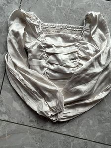 Satin Long Sleeve Top