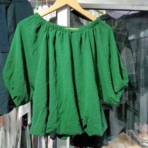 Green Balloon Off Shoulder