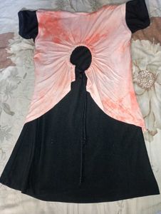Orange And Black Top
