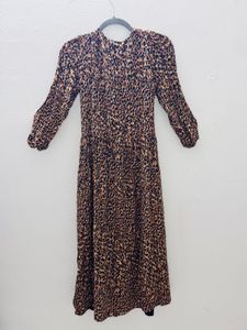 Leopard Print Midi Dress