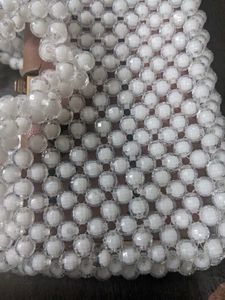White Beaded Purse