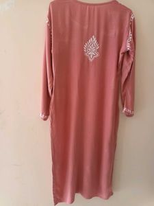 Chikankari Peach Suit