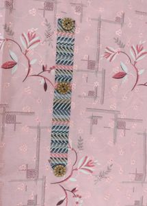 Unstitched Pastel Pink Cotton Suit Set