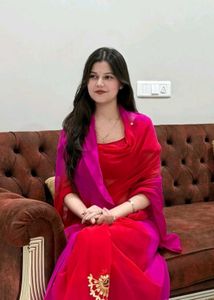 Elegant Red &amp; Pink Saree