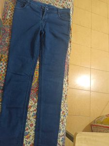 Denim dark blue jeans women