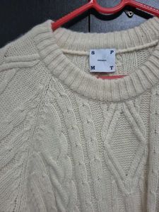 Cream Cable Knit Sweater