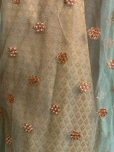 Banarasi Suit With Net Long Koti