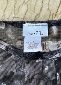 Rue 21 Collage Print Mesh Top