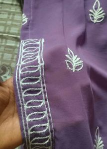 Lavender Embroidered Kurti