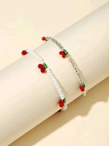 Cherry Beaded Bracelet