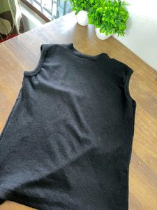 Sleeveless Black Tank Top
