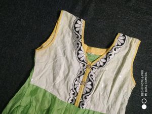 Anarkali With Knit Border