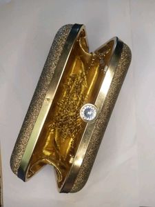 Gold Glitter Evening Clutch