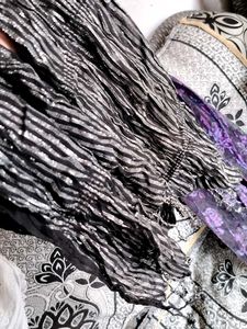 Combo Black White And Purple 💜 Duppta