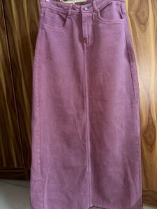 Dusty Rose Denim Skirt