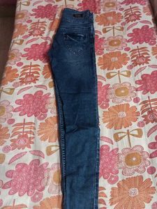 Dark Blue High Waist Denim Jeans