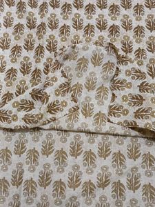 Light Brown Printed Kurta Set