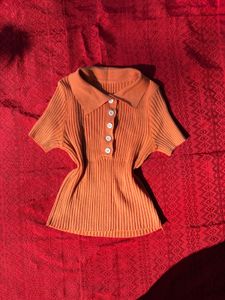 Cute Orange Polo Top