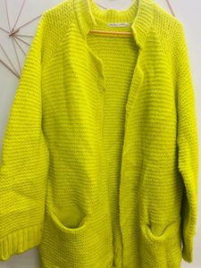 Beautiful Yellow Hand Knitted Shrug