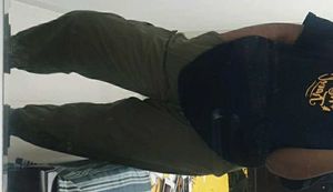 Olive Green Casual Pants