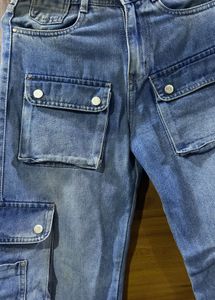 Cargo Pocket Denim Jeans