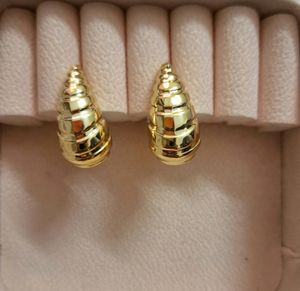 Textured Drop Golden Earrings.