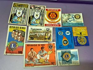 10 Rotary &amp; Lions Club Themed Stamps